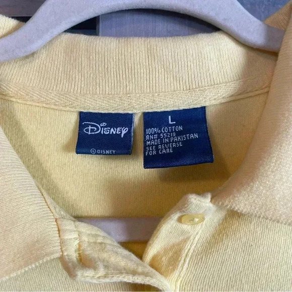 Vintage Disney Minnie Mouse Polo Shirt yellow with embroidered Minnie size large - Picture 2 of 5